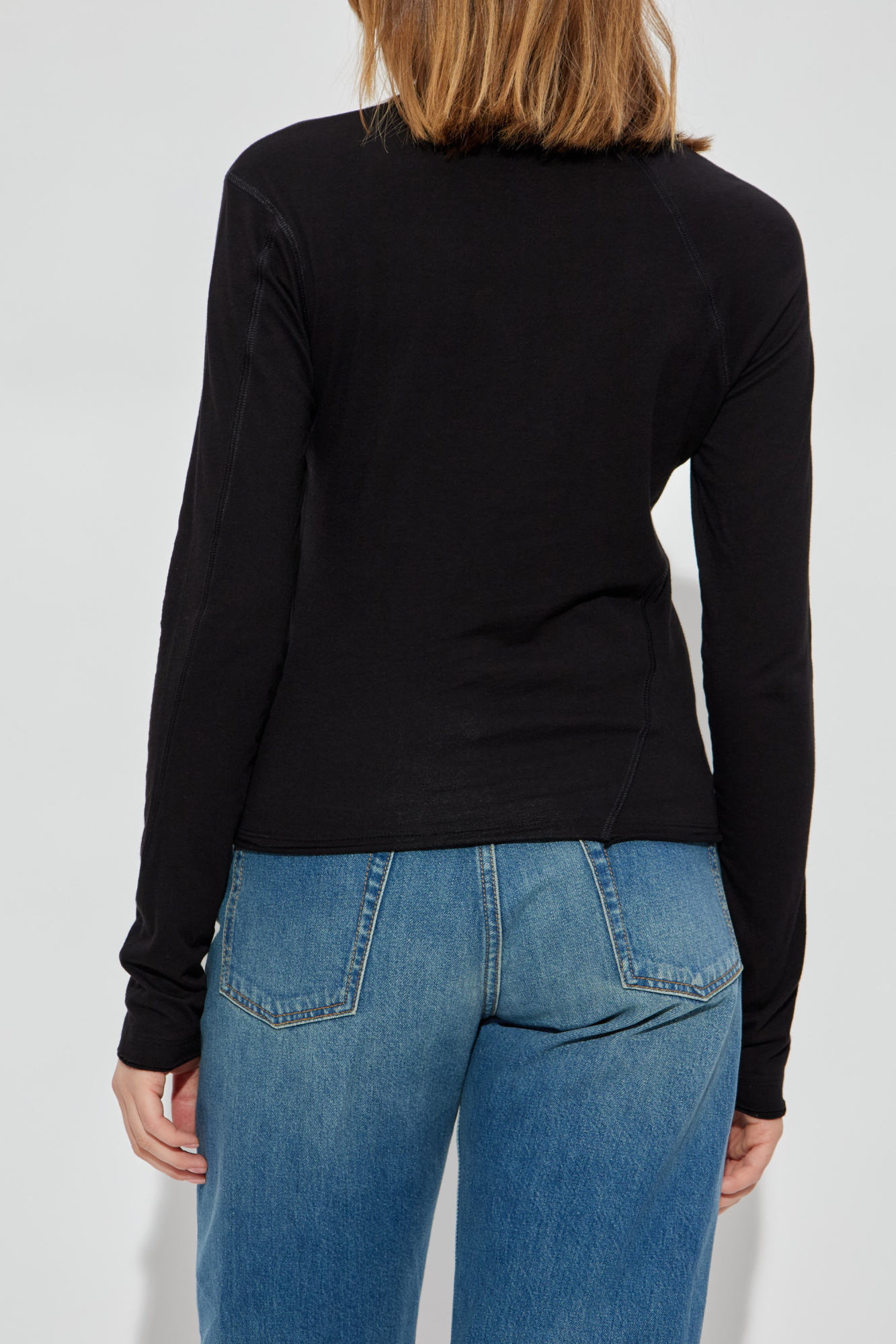 Black Top with embroidered logo Helmut Lang - Vitkac Romania